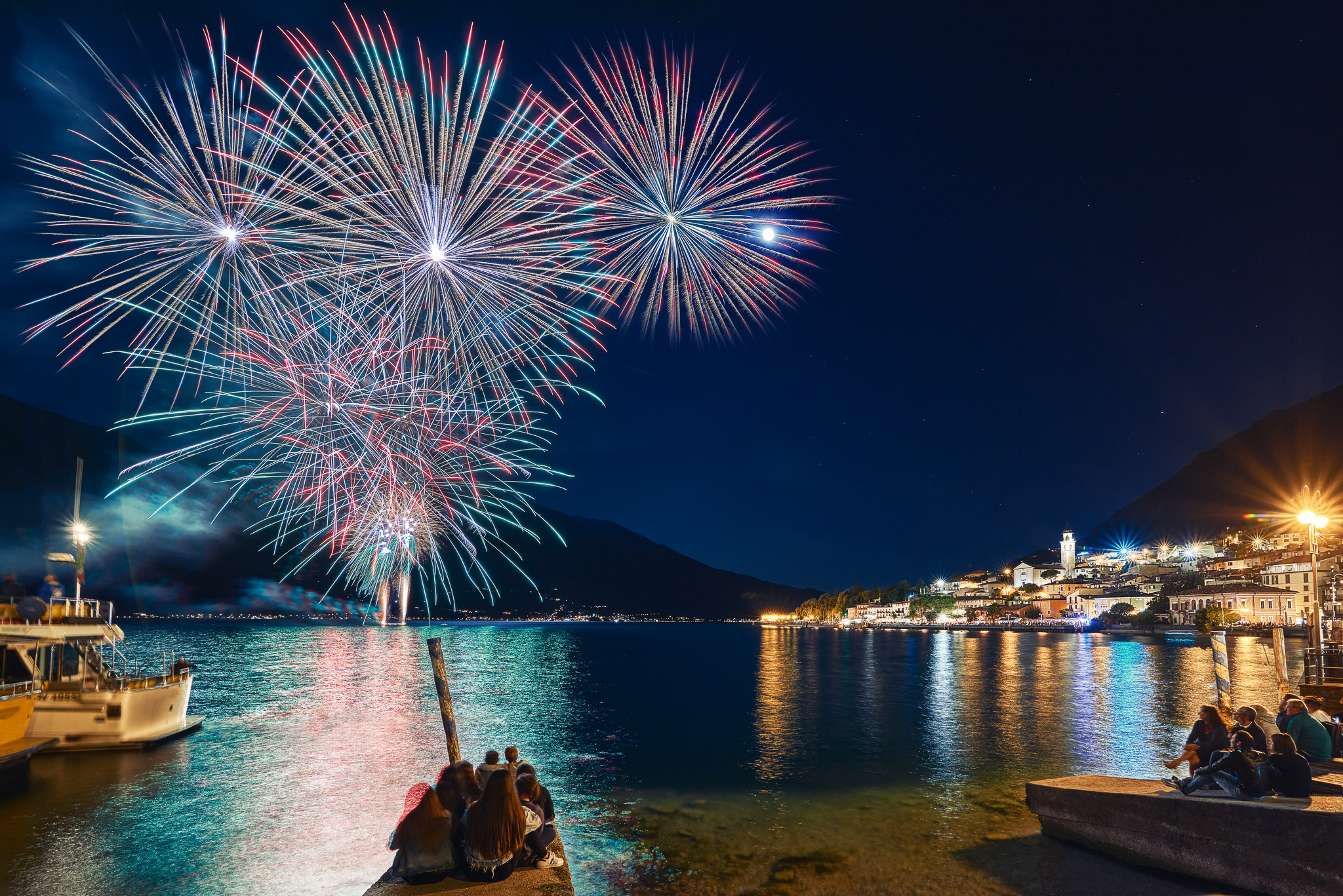 The fireworks at Lake Garda