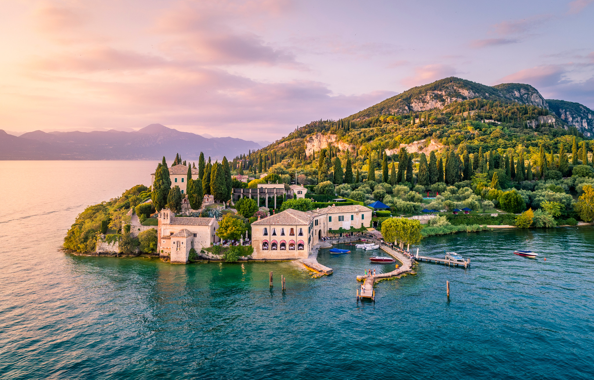 Punta San Vigilio on Garda Lake, Verona province, Veneto, Italy